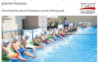 Umraniye Belediyesi Okul Bahcesine Portatif Yuzme Havuzu